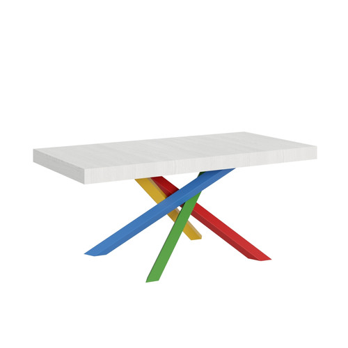 Itamoby - Table Extensible Volantis 90x180/440 cm. Frêne Blanc  cadre 4/B Itamoby  - Tables à manger