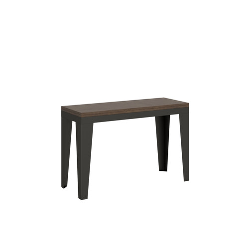 Itamoby - Table Rabattable Flame Double 120x45/90 cm. Noyer  cadre Anthracite Itamoby - Maison Marron noir
