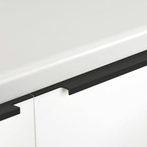 Poignée de porte Poignée aluminium - Décor : Noir brossé - Longueur : 797 mm - ITAR