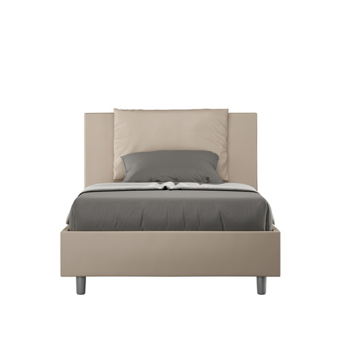 ITYHOME - Lit 1 place et demi Antea 120x200 sans sommier taupe ITYHOME  - Sommier 120x200