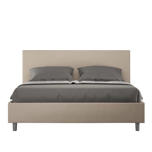 ITYHOME - Lit queen size Adele 160x200 sans sommier taupe ITYHOME  - Literie