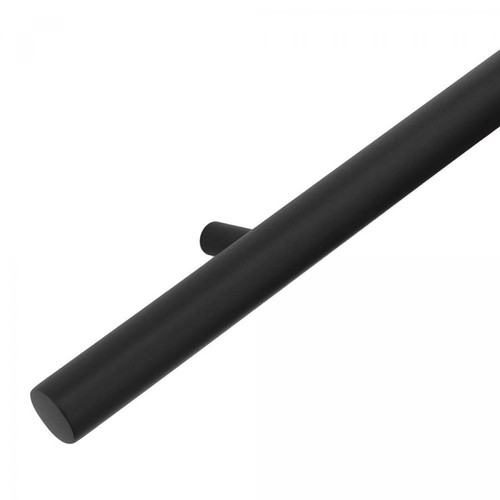 IVOL - IVOL Main courante design noire - 90 cm + 2 supports - Escaliers escamotable