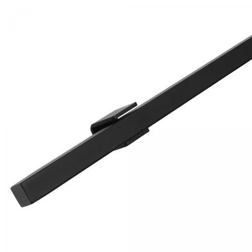 IVOL - IVOL Main courante design noire carrée - 100 cm + 2 supports - Menuiserie