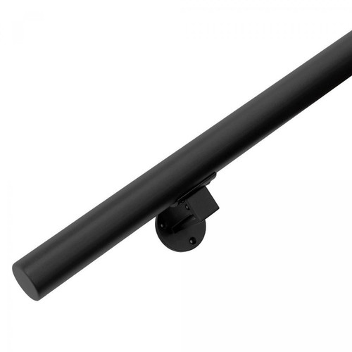 IVOL - IVOL Main courante noire 50 cm + 2 supports - Escaliers escamotable