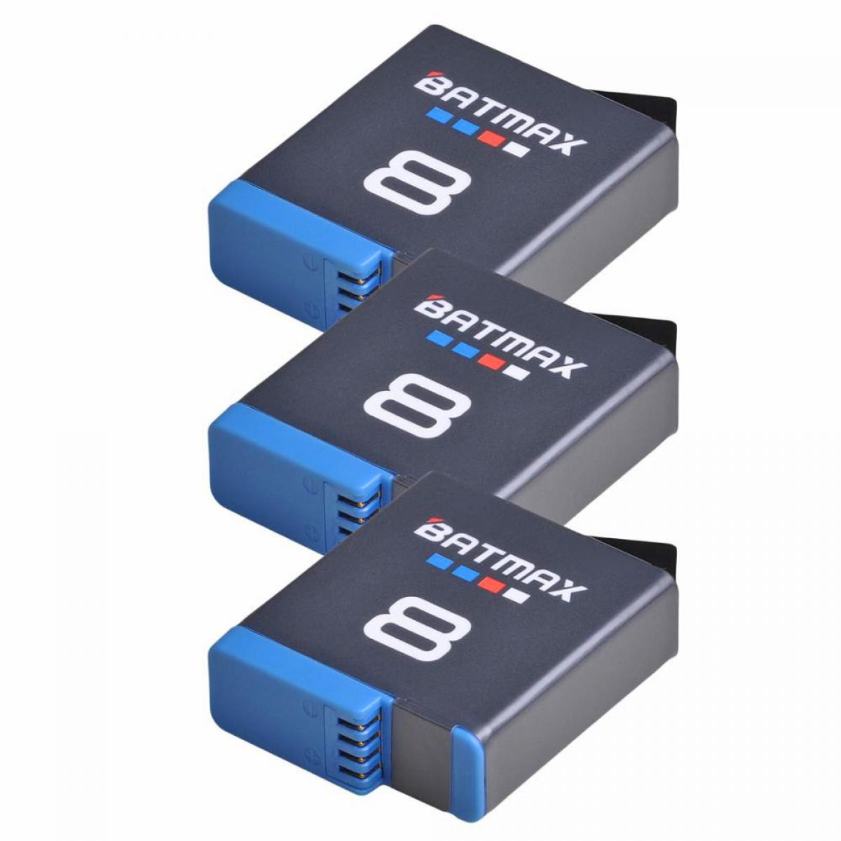 Izen 3X Batteries Rechargeables 1860Mah Pour Caméra D'Action Gopro Hero 8