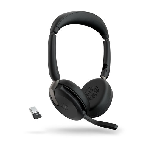 Ecouteurs intra-auriculaires Casques Bluetooth avec Microphone Jabra Evolve2 65 Flex Noir