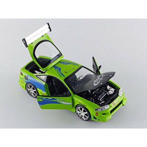 Voitures Fast & Furious 1:24 Brians Mitsubishi Eclipse Voiture moulAe sous pression, jouets pour enfants et adultes