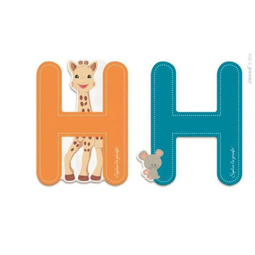 Janod - Lettre de l'alphabet Sophie la girafe H - Janod - Décoration chambre enfant Janod