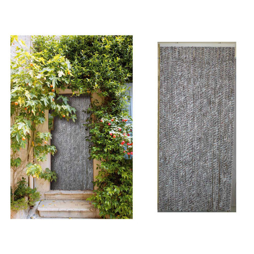 Jardideco - Rideau de porte chenille Flash Chiné 3 coloris - 90 x 220 cm - Rideau moustiquaire de porte