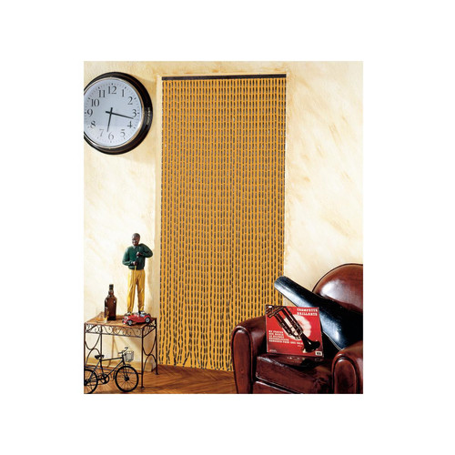 Jardideco - Rideau de porte en perles de bois - 90 x 200 cm - Rideau moustiquaire de porte