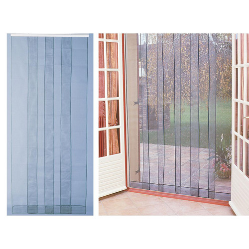 Jardideco - Rideau de porte moustiquaire Arles - 100 x 220 cm - Rideau moustiquaire de porte