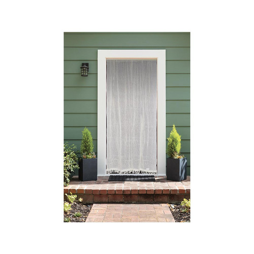 Jardideco - Rideau de porte moustiquaire en toile écru 140 x 225 cm - Rideau moustiquaire de porte