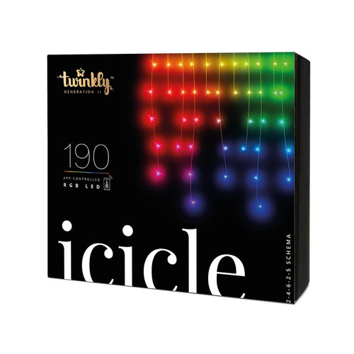 Twinkly - TWINKLY Icicle 190 LED RGB 4,3mm Gen II - Edtition multicolore - 5m x 0,7m Twinkly   - Décoration De Table De Noël