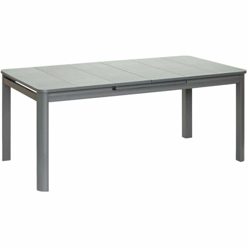 Jardiline - Table de jardin extensible en aluminium anthracite Milos 8 à 10 personnes. Jardiline  - Table et chaises de jardin Aluminium Mobilier de jardin