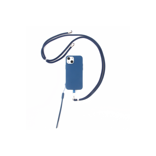 Coque, étui smartphone JAYM - Coque Silicone Bleue pour [Samsung Galaxy A05S] - Tour de Cou et Tour de Poignet inclus - intérieur 100% microfibre