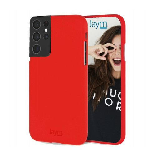 Jaym - Jaym Coque pour Samsung Galaxy S21 Ultra Premium Soft Feeling Rouge Jaym  - Jaym