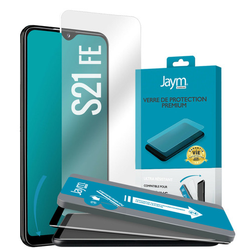 Jaym - JAYM - Verre de Protection Premium pour Samsung Galaxy S21 FE - Plat 2.5D - Garanti à Vie Renforcé 9H Ultra Résistant Qualité supérieure Asahi - Applicateur sur Mesure Inclus Jaym  - Protection écran tablette
