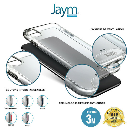 Jaym JAYM - Coque Ultra Renforcée Premium pour Samsung Galaxy A14 (5G) - Certifiée 3 Mètres de chute – Garantie à Vie - Transparente - 5 Jeux de Boutons de Couleurs Offerts