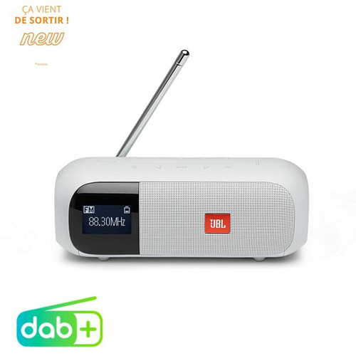 JBL - Radio DAB+ JBLTUNER2WHT JBL  - Son audio JBL