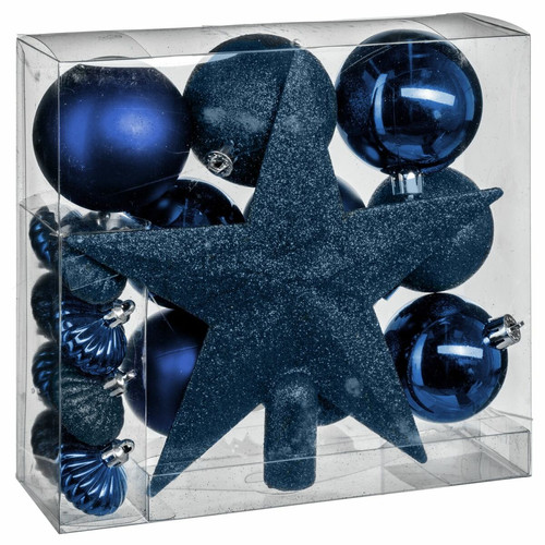 Feeric Lights And Christmas - Kit de décorations pour sapin de noël - 18 Pièces - Bleu nuit Feeric Lights And Christmas  - Kit déco Noël Décorations de Noël