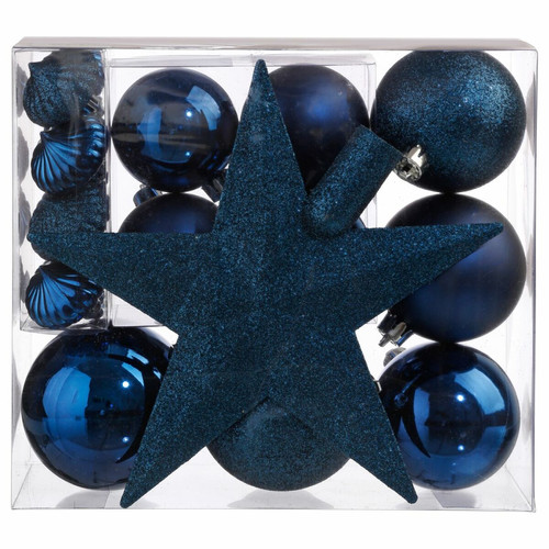 Feeric Lights And Christmas Kit de décorations pour sapin de noël - 18 Pièces - Bleu nuit