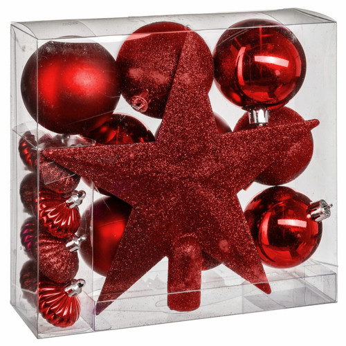 Feeric Lights And Christmas - Kit de décorations pour sapin de noël - 18 Pièces - Rouge Feeric Lights And Christmas  - Sapin de noel design