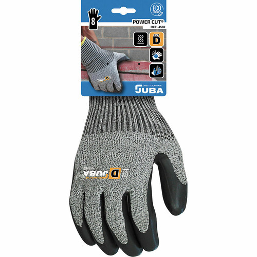JUBA - Gants de travail JUBA K-Rock Latex Anti-coupure Noir Fibre - 7 JUBA  - Protections pieds et mains