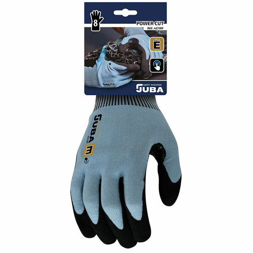 JUBA - Gants de travail JUBA K-Rock Noir Bleu Tactile Fibre Nitrile - 10 JUBA - Equipement de Protection Individuelle
