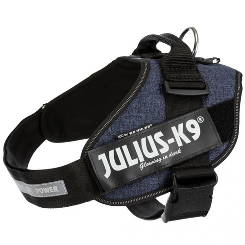 Julius K9 - JULIUS K9 Harnais Power IDC 2–L–XL : 71–96 cm - 50 mm - Bleu jean - Pour chien Julius K9  - Julius K9