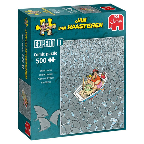Jumbo - Jumbo- Shark Mania (500 pièces) Jigsaw Puzzle, 20089, Multicolore Jumbo  - Jumbo