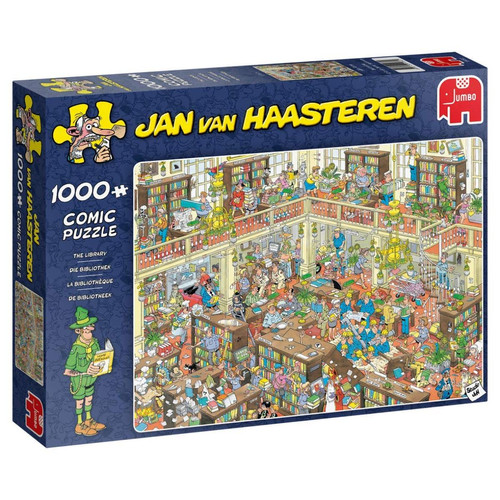 Jumbo - Jumbo 19092 Jan Van Haasteren-The Library Puzzle 1000 pièces Multicolore Jumbo  - Jumbo