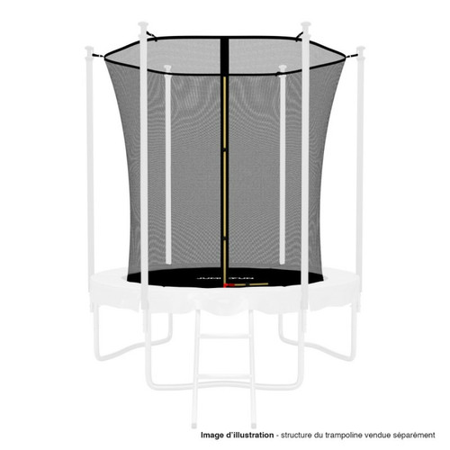 Jump4Fun - Filet intérieur de sécurité pour trampoline avec bouchons hauts de perches et ficelle : ø 6Ft, 6 Perches Jump4Fun  - Filet pour trampoline
