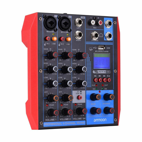 Justgreenbox - Console de mixage portable 4 canaux Table de mixage audio numérique - T3654657587314 - Justgreenbox