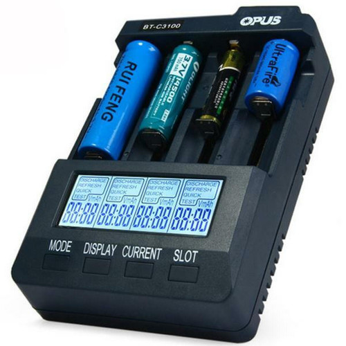 Chargeurs de piles Justgreenbox Chargeur de batterie universel intelligent intelligent avec écran LCD - 1183072-EU