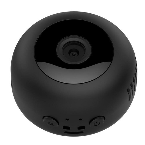 Accessoires sécurité connectée Justgreenbox Mini caméra portable 1080P IP Night Vision Micro Cam, Noir