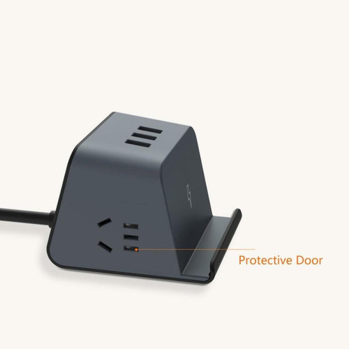 Justgreenbox Prise de chargeur sans fil avec support de support de téléphone 3 ports USB Prises de ligne étendues - 3654657656218