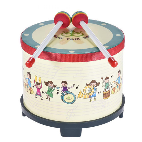 Justgreenbox - Instrument de percussion de carnaval de club de rassemblement de tambour de plancher en bois de 8 pouces avec 2 maillets pour des enfants d'enfants - 32821299541 - Justgreenbox