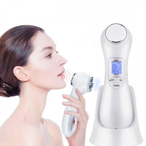 Justgreenbox - Radio Frequency Mesotherapy Microcurrent Face Lifting Massager Machine Beauty 6 In 1 LED Facial Vibration - 4000335911389 - Justgreenbox