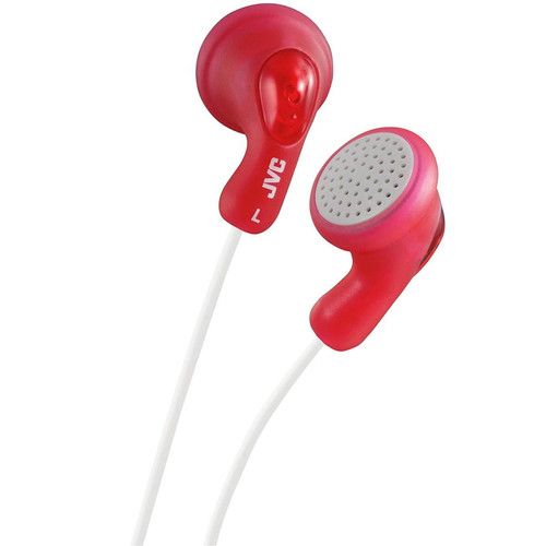 JVC - GUMY : Ecouteurs - aimant néodyme de 13,5 mm - cordon 1.0m  - contacteur doré 3.5 mm compatible iPhone / iPod - Rouge JVC  - Aimant neodyme