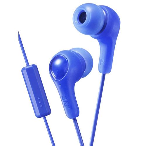Ecouteurs intra-auriculaires JVC GUMY PLUS : Ecouteurs intra-auriculaires avec microphone et télécommande- Bleu