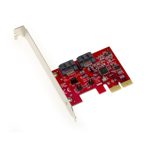 Kalea-Informatique - Carte contrôleur PCIe 2.0 2x SATA 3.0 - 2 PORTS HARDWARE RAID 0 / 1 - CHIPSET ASM1062R - Carte Contrôleur Pci express 3.0