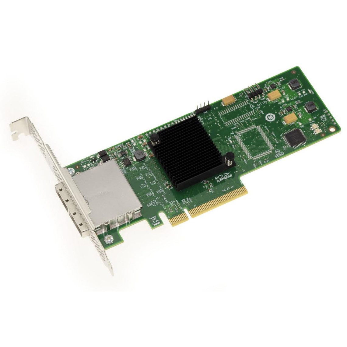 Kalea-Informatique Carte contrôleur PCIe 2.0 SAS + SATA - 6GB - 8 Ports EXTERNES - OEM SAS 2008 - High et Low Profile