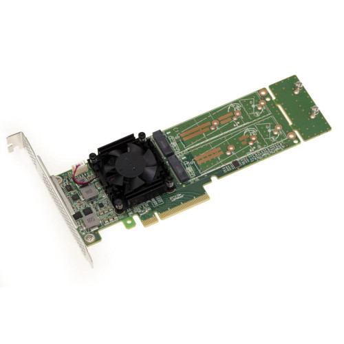 Kalea-Informatique - Carte contrôleur PCIe 3.0 8x pour 2 SSD M.2 NVMe M Key (M2 NGFF). CHIPSET PLX PEX 8747 Kalea-Informatique   - Carte Contrôleur Pci express 3.0