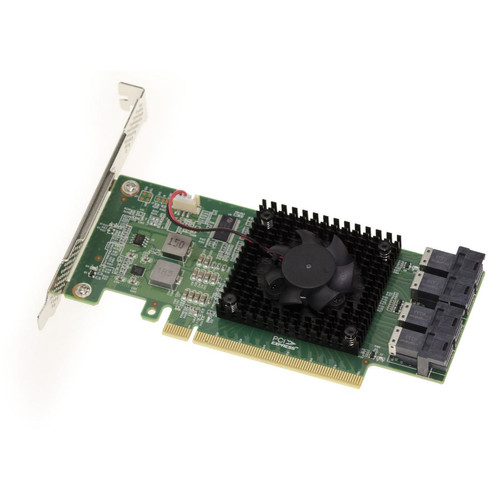 Kalea-Informatique - Carte PCIe 3.0 16x pour 4 SSD U.2 NVMe (U2 NGFF) ou 4 ports PCIe x4. Multi Host Switch Card. CHIPSET PLX PEX 8747 128Gb/s - Carte Contrôleur Pci express 3.0