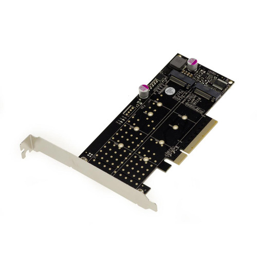 Kalea-Informatique - Carte PCIe 3.0 8x pour 2 SSD M.2 NVMe M Key (M2 NGFF). CHIPSET PERICOM PI6C20400ALE - Carte Contrôleur USB Pci express 3.0