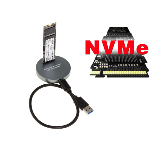 Kalea-Informatique - DOCKING STATION. Dock USB pour SSD M2 NGFF NVMe PCIe Liaison USB3.2 Gen2 10GB - Boitier disque dur