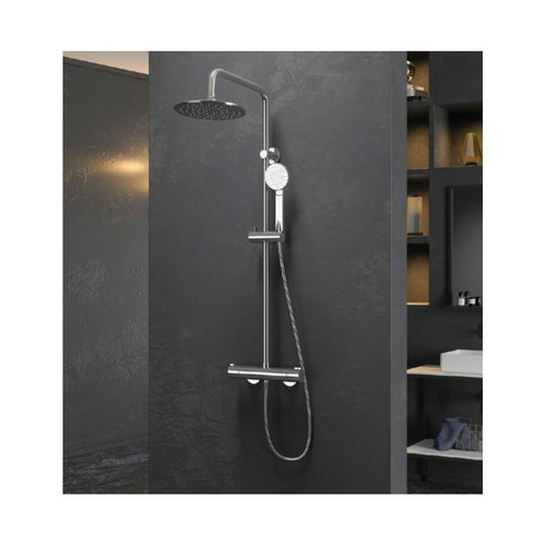 Système baignoire & douche Vente-Unique.com Colonne de douche hydromassante  thermostatique JOSTA - dorée - 45*150 cm