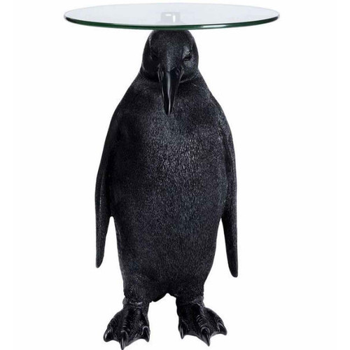 KARE DESIGN - Table d'appoint Animal Mme Pingouin Ø32cm - Tables d'appoint