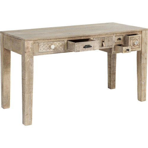 Bureau et table enfant Bureau en bois Puro 6 tiroirs 135x60cm Kare Design