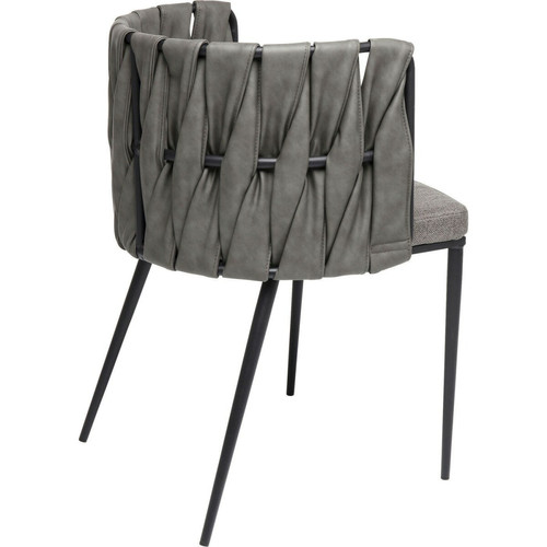 Karedesign Chaise avec accoudoirs Cheerio grise Kare Design